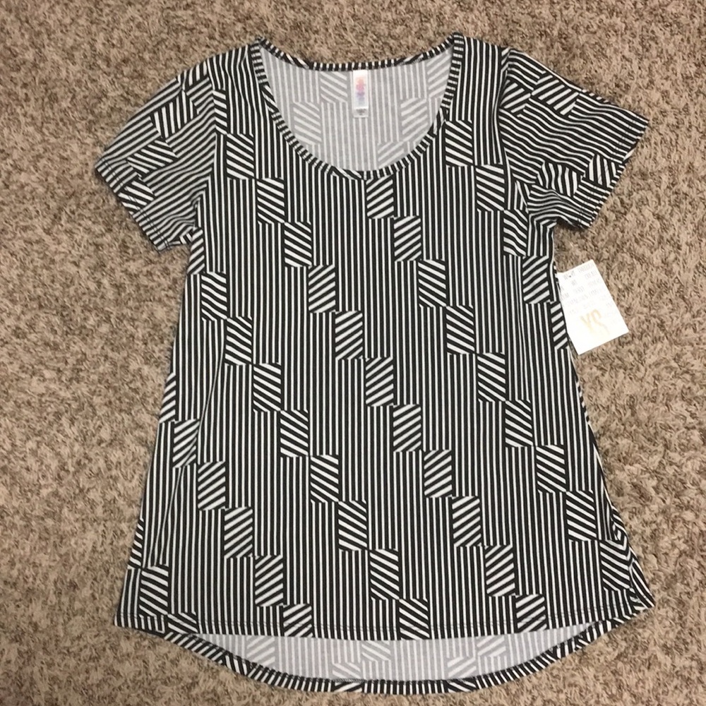 Black and white striped Classic T.